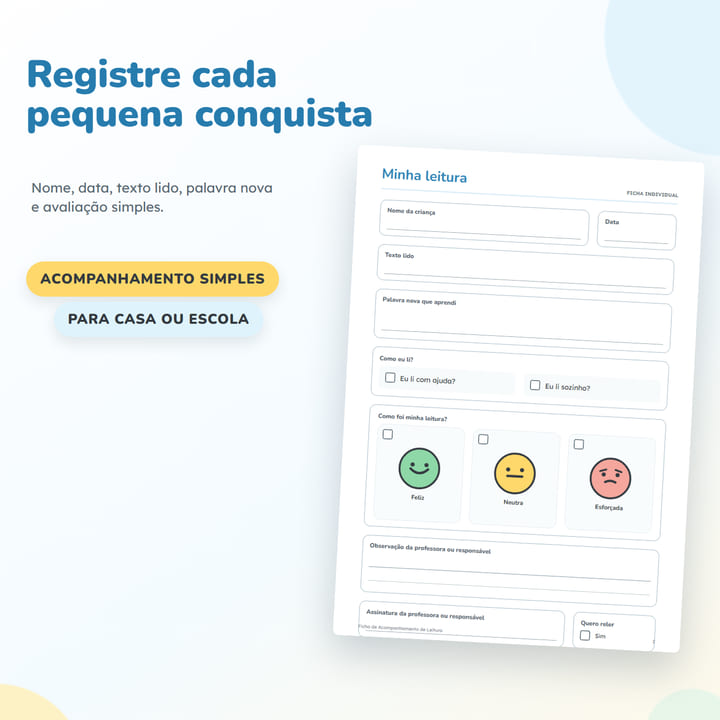 Ficha de acompanhamento de leitura