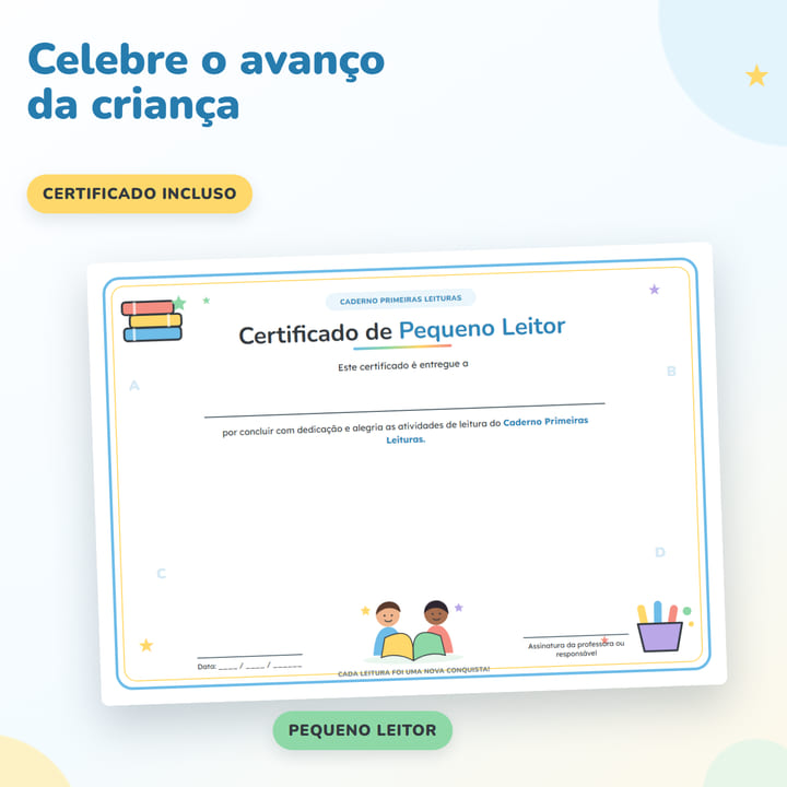 Certificado de Pequeno Leitor